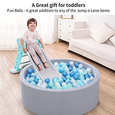 STARBOLO Ball Pit Balls Play Balls -100PCS Pearl 4 Blue Colors Ocean Balls BPA&Phthalate Free Non-Toxic Crush Proof Soft Plastic Ball Pit for Toddlers 1-3 Kids Birthday Pool Tent Party - Image 4