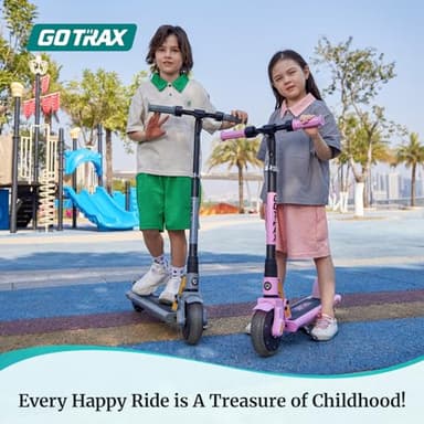 Gotrax GKS Lumios Electric Scooter for Kids 6-12, Thumb-button control, 150W Motor and 6" LED Front Wheel Kick Scooter, Up to 6.25 Miles and 7.5mph, UL Certified Kids Electric Scooter Pink - Image 6