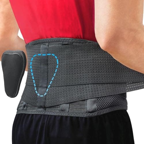 Sparthos Back Brace for Lower Back Pain - Immediate Relief from Sciatica, Herniated Disc, Scoliosis - Breathable Design With Lumbar Support Pad - For Home & Lifting At Work, For Men & Women - Medium - Image 1