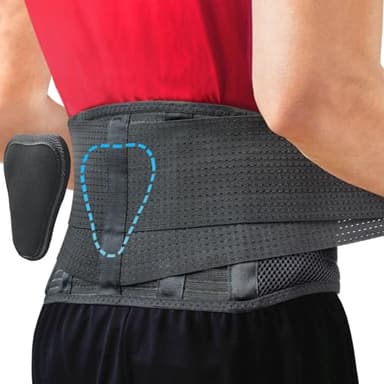 Sparthos Back Brace for Lower Back Pain - Immediate Relief from Sciatica, Herniated Disc, Scoliosis - Breathable Design With Lumbar Support Pad - For Home & Lifting At Work, For Men & Women - Medium - Image 1
