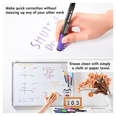 Shuttle Art Dry Erase Markers, 15 Colors Magnetic Whiteboard Markers, Fine Point, Perfect For Writing on Whiteboards, Dry-Erase Boards,Mirrors for School Office Home - Image 5