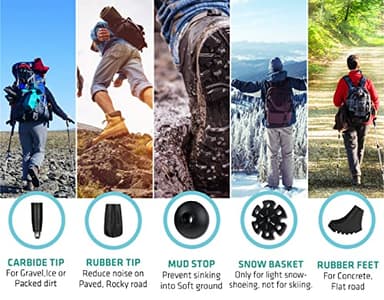 TREKOLOGY Trek-Z Cork Grip Trekking Poles – Lightweight Folding Hiking Poles, Adjustable Height, Compact Travel Design, Aircraft-Grade Aluminum Walking Sticks for Men & Women - Image 6