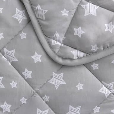 Baby Blanket for Boys and Girls, Soft Cozy Toddler Comforter Quilted with Grey Star Print, Ultra Soft and Comfortable Down Alternative Crib Comforter, 39x47 Inches - Image 4