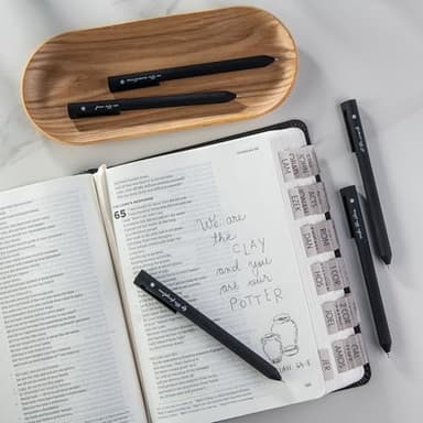 DIVERSEBEE Black Gel Ink Pens, 0.5 mm Gel Pens Fine Point, Bible Pens No Bleed Through with Cute Fine Tip, Bible Study Journaling Supplies, 5 Pack Gel Pen Set - Image 6