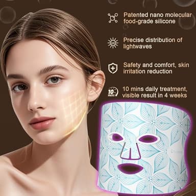Lovsheme Red Light Therapy for Face, LED Face Mask Light Therapy, 5 Light Modes, 432 High-Density Light Beads, Red Light Therapy Mask for Acne, Wrinkles, Skin Rejuvenation, Professional Home Skincare - Image 6