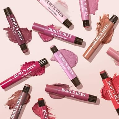 Burt's Bees Shimmer Lip Tint Set, Tinted Lip Balm Stick, Moisturizing for All Day Hydration with Natural Origin Glowy Pigmented Finish & Buildable Color, Rhubarb (4-Pack) - Image 12