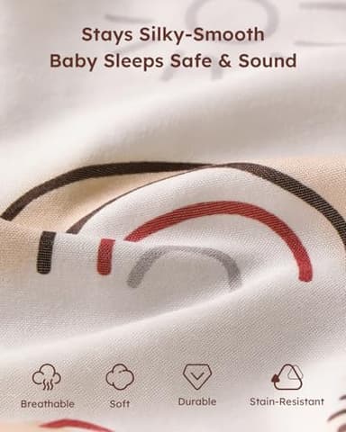 Yoofoss Baby Pack and Play Sheets 2 Pack for Boys and Girls - 38x26 Mini Crib Sheets Fitted Neutral Compatible with Graco Pack n Play Mattress,Ultra Soft Breathable Microfiber Animal World - Image 2