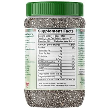 Sanar Naturals Chia Seeds - Omega-3, Protein, Fiber Supplement - GLP-1 Support - Keto and Paleo Friendly - Vegan, Non-GMO, Gluten Free, 10 oz - Image 2