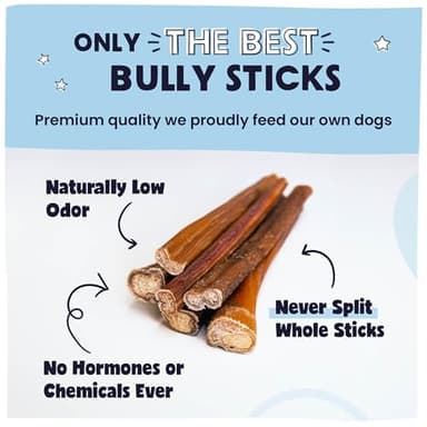 Pawstruck Natural 5-8" Bully Sticks for Dogs - Best Long-Lasting, Rawhide-Free, Low Odor Dental Chew Treat - Healthy Single Ingredient, 100% Real Beef - 8 oz Bag - Packaging May Vary - Image 3