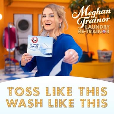 ARM & HAMMER Power Sheets Laundry Detergent, Fragrance Free, Dermatologist Tested Concentrated Laundry Detergent Sheets, 50 Count, up to 100 Small Loads - Image 2