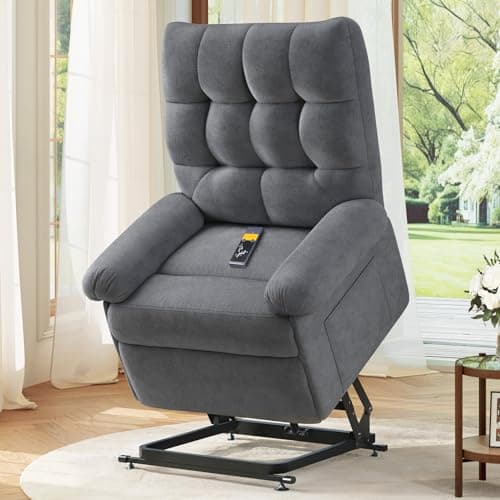 Welzona Power Lift Recliner Chair for Elderly, Triple Motor Lift Chair with Infinite Position, Electric Stand Assist for Seniors, Single Sofa with Side Pockets for Living Room, Gray - Image 1