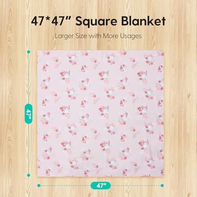 LITTLE SPUD Muslin Swaddle Blankets, Nursery Receiving Blankets for Girls & Boys, Soft & Breathable Baby Muslin Swaddle, Large 47 x 47 inches, New Born Essentials, 4 Pack, Pink Rabbit - Image 3