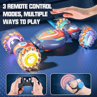 Remote Control Car Toy for Ages 8-13, Gesture Sensing RC Stunt Car with 3 Sensor Modes, Lights & Music, 4WD All Terrain Hand Controlled RC Toys for Kids, Birthday Gifts for Boys & Girls - Image 2