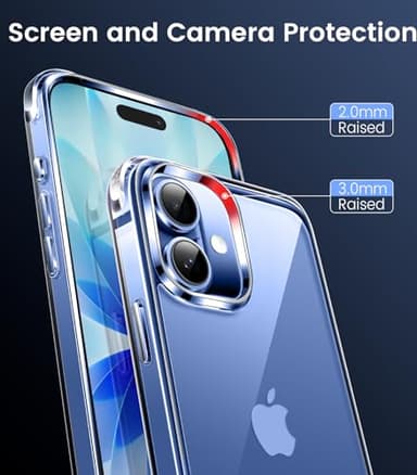 Mkeke Compatible with iPhone 17 Case Clear [Not-Yellowing] [Military-Grade Drop Protection] Shockproof Protective Phone Bumper for Apple 6.3 inch - Image 4