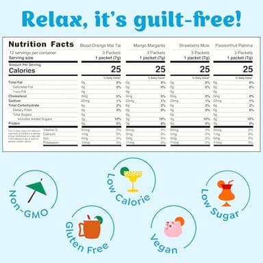 Craftmix Variety Pack, Makes 12 Drinks, Skinny Cocktail Mixers, Mocktails Non-Alcoholic Drinks - Made With Real Fruit - Vegan Low-Carb, Low-Sugar, Non-GMO, Dairy Free, Gluten Free, Easy to Mix - Image 2