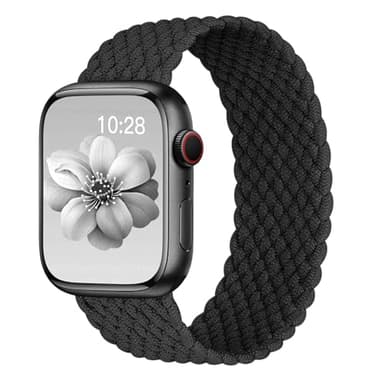 Braided Solo Loop for Apple Watch Band 40mm 42mm 41mm 38mm 44mm 46mm 45mm Ultra/3 2 49mm Men/Women,Stretchy Nylon Sport wristband Strap for iWatch Bands Series 11/10/9/8/7/6 5/4/3/SE 40 44 42 45 46 mm - Image 1