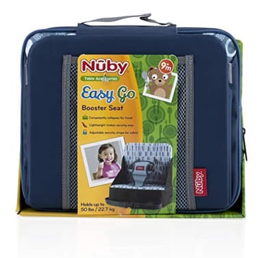 Nuby Easy Go Booster Seat - Travel Booster Seat for Babies and Toddlers - Holds Up to 35 Pounds - 9+ Months - Blue - Image 11