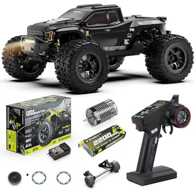 RIAARIO RC Cars Mini 1:10 Brushless RC Car for Adults Max 50 mph All Terrain Hobby Trucks Electric Off-Road Monster Trucks 4WD Remote Control Car Waterproof Truck with Carbon Fiber - Image 1
