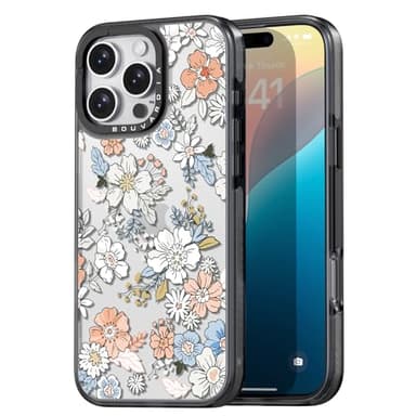 Bouvardia for iPhone 16 Pro Case, Shockproof Protective Phone Case & Lovely Flower Floral Design, Aesthetic Cute Girly Cover from Extraordinary Designer for Women and Girl - Image 1