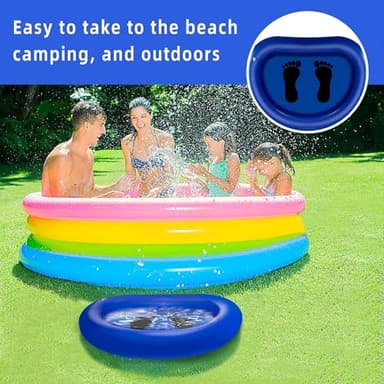 Tlswshsy Inflatable Pool Foot Bath Basin - Foot Soaking Bath Basin for Swimming Pool Clean Feet- Foot Wash Bath Tub for Pool Entry Ladder, Home Spa Treatment (1, Blue) - Image 6