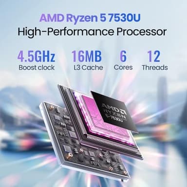 HP 255 G10 15.6 FHD Business Laptop 2025 Updated, AMD Ryzen 5 7530U (Beats i7-1165G7),32GB RAM - 1TB PCIe SSD, Webcam, Windows 11 Pro, Office Pro Permanent with LTP Accessories - Image 3