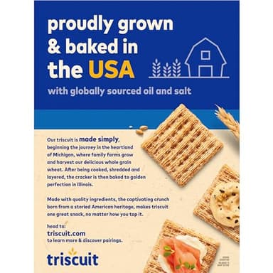 Triscuit Original Whole Grain Wheat Crackers, Vegan Crackers, Healthy Snacks, Lunch Snacks, Party Size, 17 oz - Image 16
