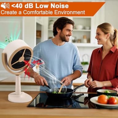 Mity Rain Portable Range Hood for Cooking, Rechargeable Kitchen Exhaust Fan, 125° Adjustable Rotation, Low Noise, Reusable Carbon Filter for Smoke Removal in Kitchens, BBQs, Hot Pots, RVs & Apartments - Image 5