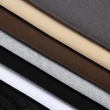 Artfish Women's Sleeveless Full Length Ribbed Fitted Racerback Workout Crew High Neck Basic Tank Top (White, M) - Image 4