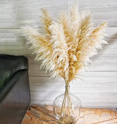 10 Stems 46" inch Dried Pampas Grass Decor Tall, Large Pompas Grass, Boho Neutral Home Decor Bouquet, Fluffy Pampass Grass for Floor Vase Wedding Floral Arrangements Wall Farmhouse Table Decor - Image 4