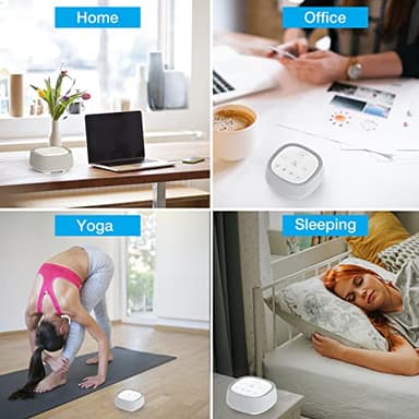 Rechargeable White Noise Machine with 28 Smoothing Sounds, Portable Sound Machine for Baby Kids Adult Sleeping, Auto-Off Timer, 32 levles of Volume Noise Machine Therapy for Home, Office, Travel - Image 7