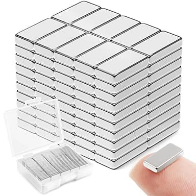 FINDMAG 100Pcs Strong Neodymium Magnets Bar, Heavy Duty Rare Earth Magnets, Rectangular Magnetic Bar, Small Powerful Magnetic Bar for Crafts Kitchen DIY Tool Storage Science Office – 10x5x2mm - Image 1