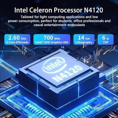 HP Chromebook 14" HD Flagship Laptop for Student Business, Quad-Core Celeron N4120 Processor, 4GB RAM, 192GB Storage (64GB eMMC + 128GB Card), Webcam, WiFi, Long Battery, Chrome OS+HubxcelAccessory - Image 3