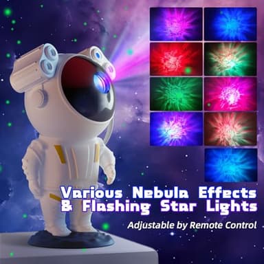 kathluce Galaxy Projector, Tiktok Astronaut Nebula Night Lights, Remote Control Timing and 360°Rotation Magnetic Head,Star Lights for Bedroom,Gaming Room Decor - Image 2