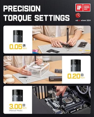 Fanttik E1 Max Electric Screwdriver, Mini Precision Screwdriver Set, 50 Magnetic Bits, Magnetic Storage, 5/32‘’Hex, Repair Tool Kit for Electronics Phone Camera Laptop Watch (Grey) - Image 2