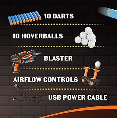 Hover Shot Shooting Toy for Kids - Ball Target Game for Nerf Guns - Cool Birthday Gifts Toys for Boys Age 6+ Year Old Boy Best Teenage Gift Idea - Gun, Targets & Darts - Powered by Plug or Batteries - Image 6