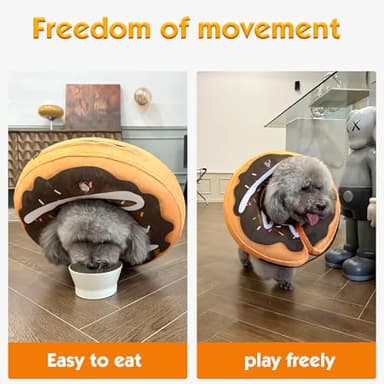 BGGo Inflatable Dog Cone, Soft Adjustable Blow up Donut Collar for After Surgery, Small Medium Large Dogs and Cats - Image 5