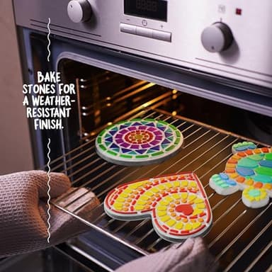 Dan&Darci Stepping Stones Painting Kit for Kids - Outdoor Crafts - Paint 5 Garden Stone - Unicorn Craft Kits for Boys, Girls Ages 6-12 - Gifts for Boy, Girl Age 6, 7, 8, 9, 10 + Year Old - Summer Gift - Image 8