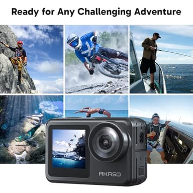 AKASO Brave 7 LE 4K30fps Action Camera with 64GB MicroSDXC U3 Memory Card Accessories Kit Bundle Ultra HD 131FT Waterproof Camera EIS 2.0 WiFi Remote Control Zoom Underwater Camera - Image 6