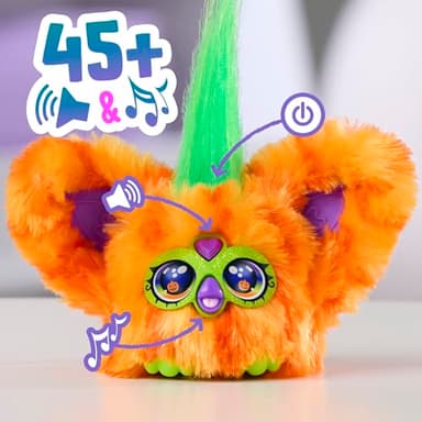 Furby Furblets 2 Pack of Fall Edition Mini Friends Trick-Ee & Boo-Kin, Electronic Plush Toys, Multicolor, Back to School Gifts, Ages 6+ (Amazon Exclusive) - Image 4