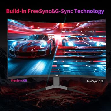 KTC 32Inch 240Hz Curved Gaming Monitor, 1000R VA, QHD(2560x1440p), 4000:1 Contrast, Support FreeSync GSync, HDMI2.0(144hz)/DP1.4(240hz)/Earphone, Tilt, Xbox PS5 Switch, 2K Computer Monitor for Gamer - Image 7