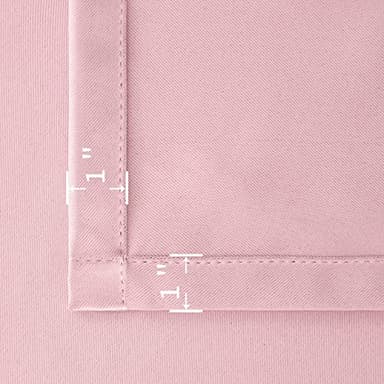 BGment 40 Inch Length Blackout Curtains for Cafe - 34 x 40 inch Short Curtains Rod Pocket and Back Tab Thermal Insulated Room Darkening Curtains for Bathroom/Kids Room, 2 Window Panels, Pink - Image 5