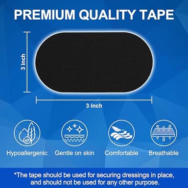 Mouth Tape for Sleeping - 32 Pack Black Anti-Snoring Strips for Improved Nose Breathing and Snore Reduction,Gentle Transparent Tape Strips, Pain-Free Removal and Hypoallergic Tape - Image 3