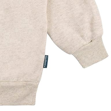 Gerber Baby Girls Toddler 2-Piece Fleece Sweatshirt and Jogger Set, Oatmeal Heather, 2T - Image 4