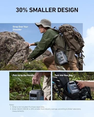Anker SOLIX C300 DC Power Bank Station, Outdoor 288Wh Portable Power Station, LiFePO4 Battery, 300W Solar Generator, for Camping, Traveling, and Emergencies (No Wall Charger Included) - Image 6