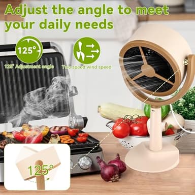 Solaradgy portable range hood with 2-Speed Suction, 125° Adjustable Angle & Reusable Carbon Filter, portable Kitchen Exhaust Fan for Stove, RV & Camping - Image 4