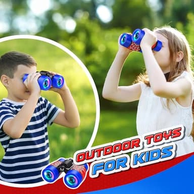 Binoculars Toys for Kids Ages 3-8: Spidolapse Outdoor Adventure Toy with Bird Watching Guide for 4 5 6 7 8 Year Old Boys Girls Birthday Gifts Toddler Travel Camping Binoculars Toy Age 4-6 - Image 2
