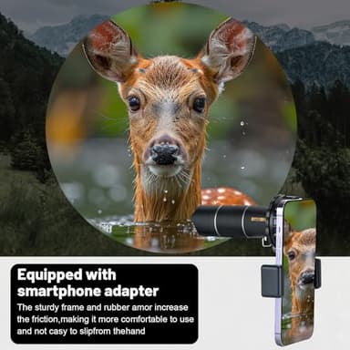 OPTIVORA 15×32 Mini Telescope for Adults High Powered,Compact Size,Ideal for Use as a Small Monocular for Bird Watching,Pocket Telescope Adults for Outdoor Activities to Use,with Smartphone Adapter - Image 4