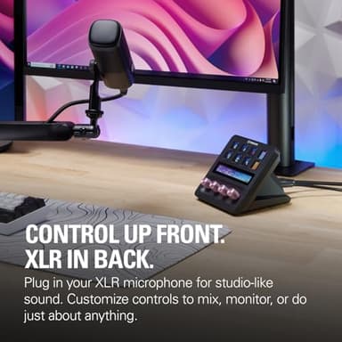 Elgato Stream Deck + XLR - Audio Mixer & Controller, Rear XLR-to-USB Mic Interface, Compatible with any Mic for Podcasting, Streaming, Content Creators, dials and LCD keys, PC/Mac - Image 5