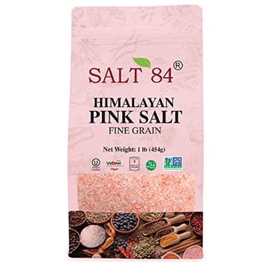 Salt 84 Himalayan Pink Salt, Fine Grain, Non-GMO – Kosher Rock Salt for Cooking – 6 lbs. (6 x 1 Pound Bags) - Image 3
