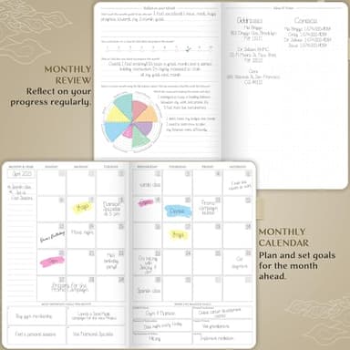 Legend Planner Hourly Schedule Edition – Deluxe Weekly & Daily Organizer with Time Slots. Time Management Appointment Book Journal for Work & Personal Life, Undated, A5 Hardcover – Seashell, Gold Foil - Image 4